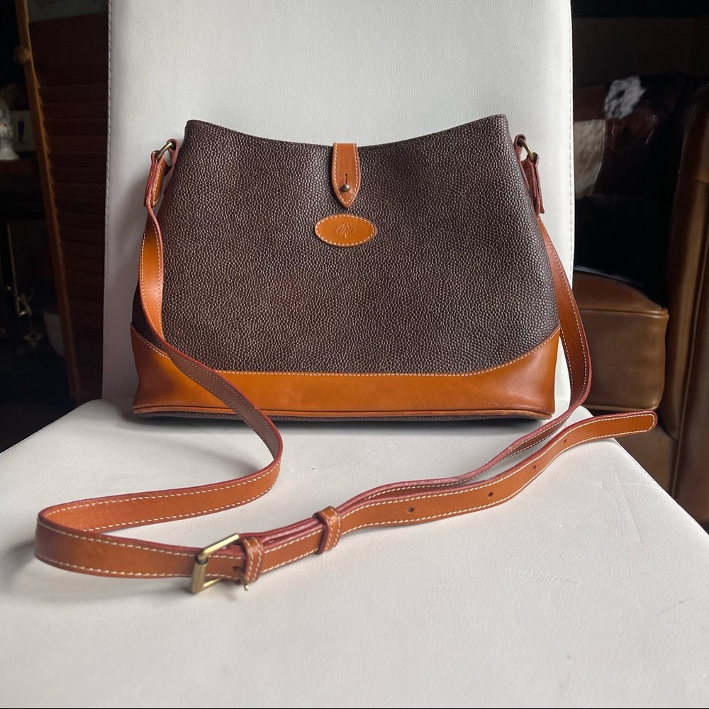 Vintage Mulberry pebble Leather Cross Body Purse